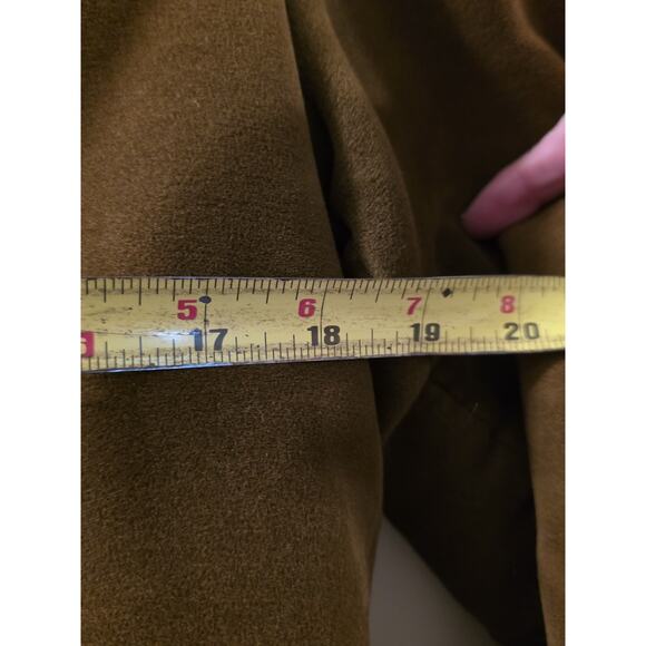 Vtg 70s Montoro Suede Faux Sherling Hooded Jacket Brown Betty Rose M Retro - Picture 5 of 11